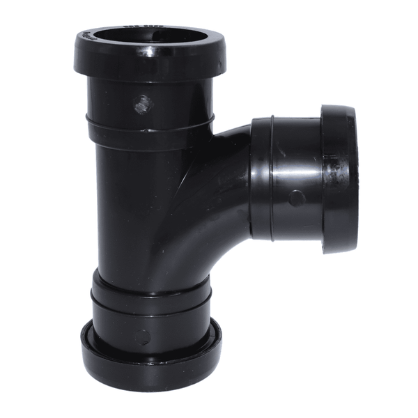 Aquaflow 40mm Push Fit Triple Socket Swept Bend 90° - installed