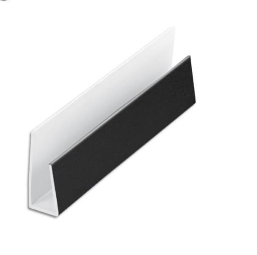 Aquacel Hollow Soffit Trims black ash - installed