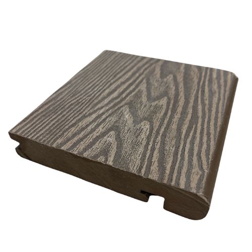 Aqua Bullnose Composite Decking Board Brown 3600 x 140 x 25mm