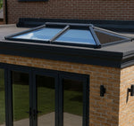 uPVC flat roof lantern 1.5m x 3m Anthracite Grey on White image 2
