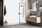 White Gloss Chevron Wall Panel 250mm x 2.6m x 8mm (Pack of 4)