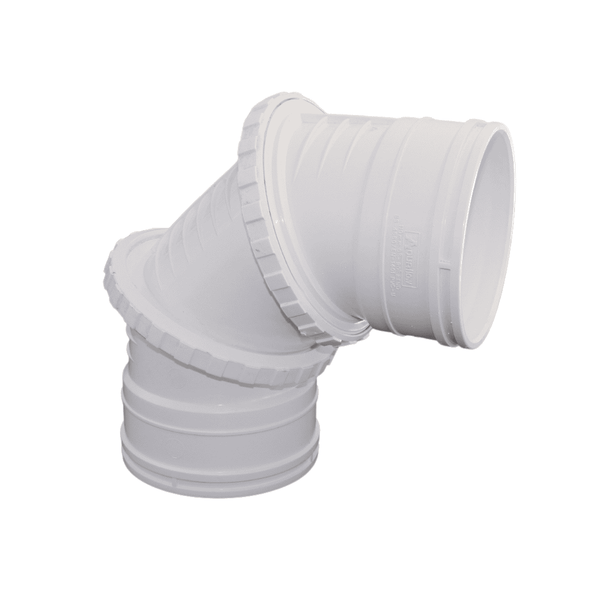 Aquaflow 110mm Solvent Adjustable Bend 0-90° - installed