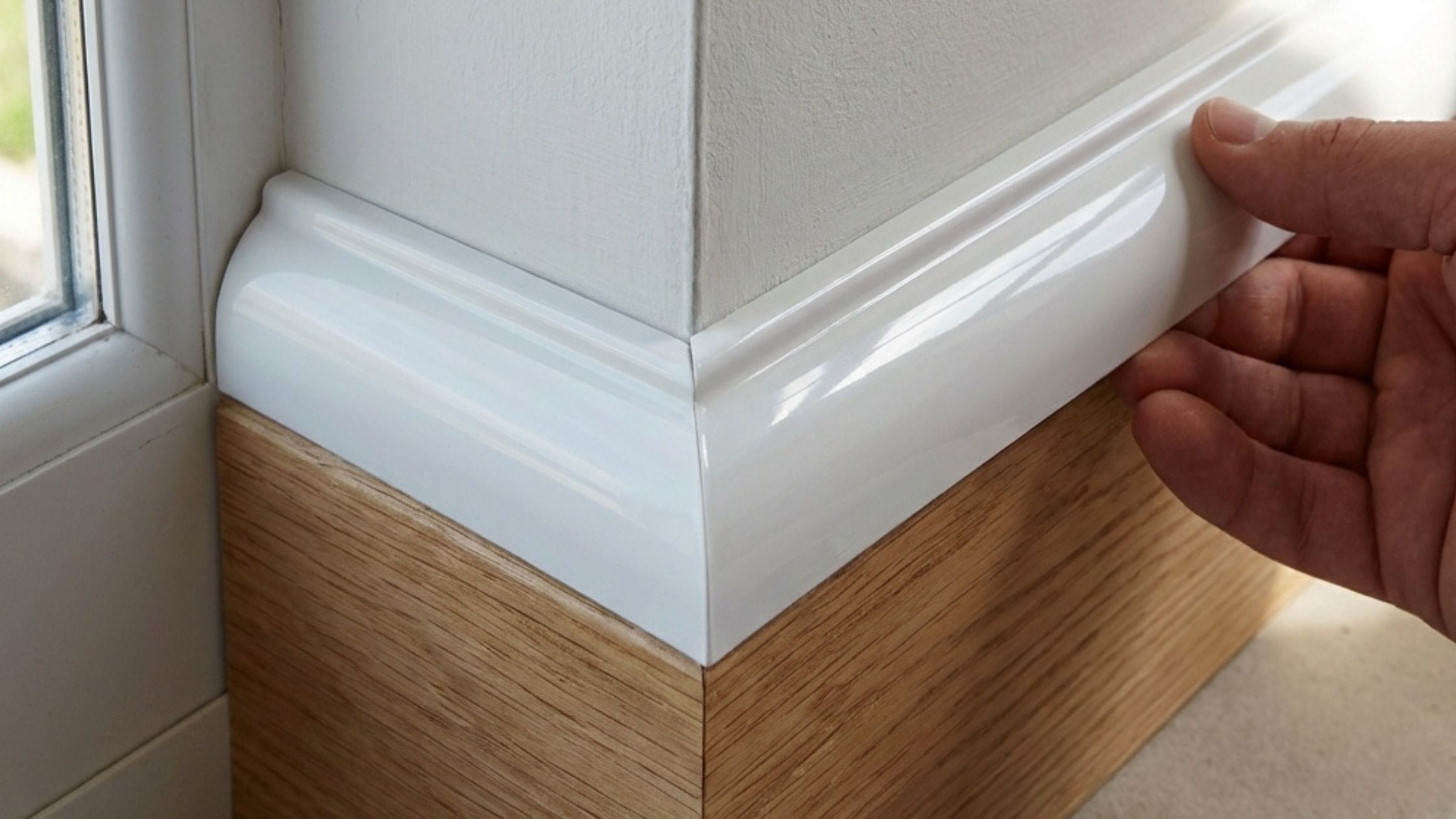 19mm X 2.6m Quadrant fitting fitted onto wall
