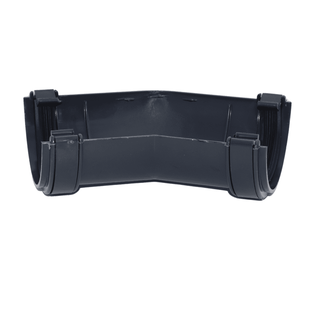 Anthracite Grey Aquaflow 112mm Half Round Gutter Angle 150°