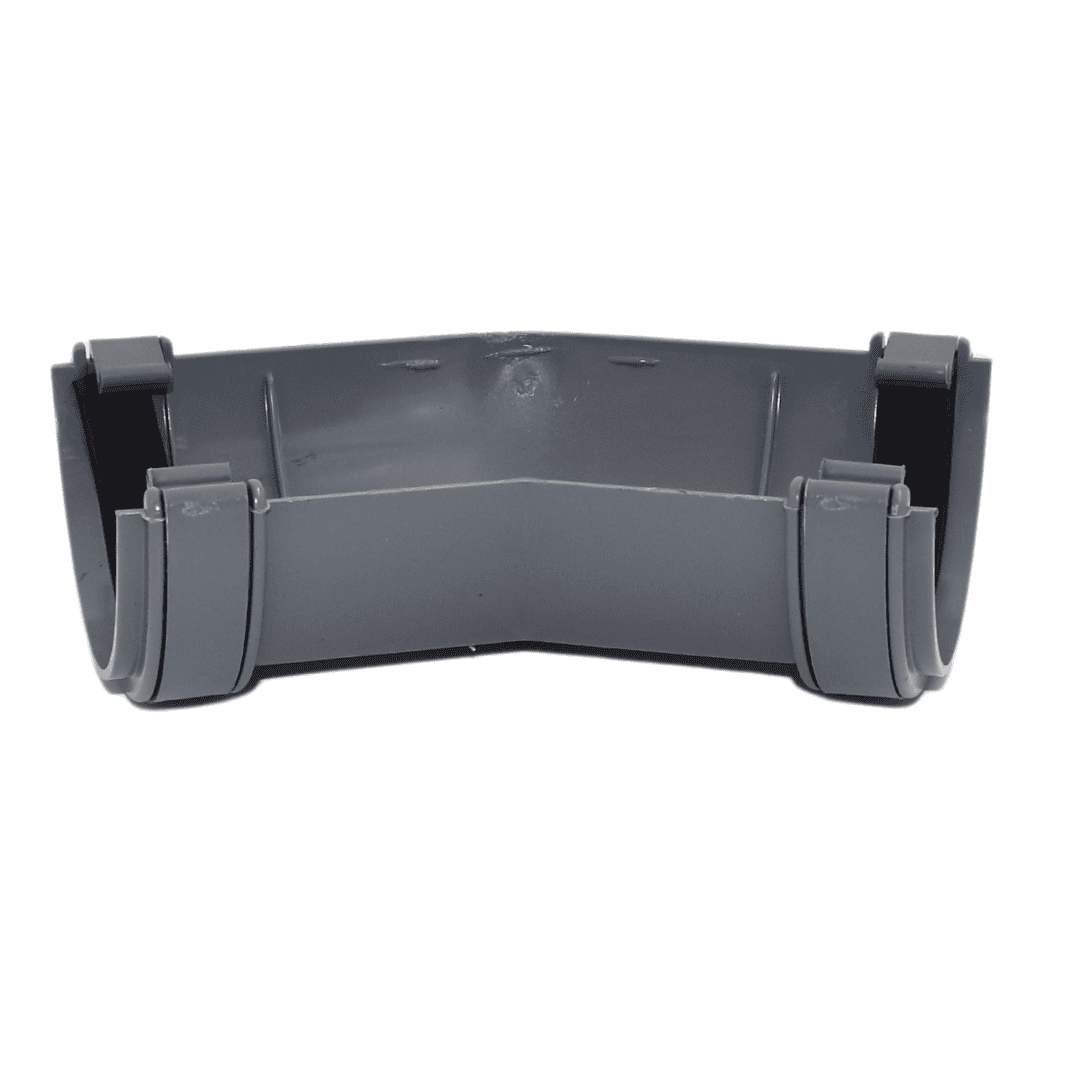 Grey Aquaflow 112mm Half Round Gutter Angle 150°