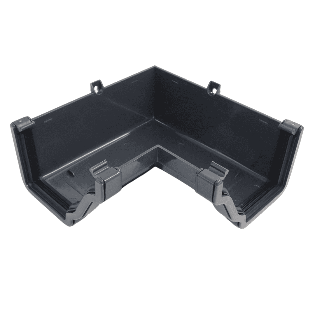Black Aquaflow 130mm Internal 90° Ogee Gutter Angle
