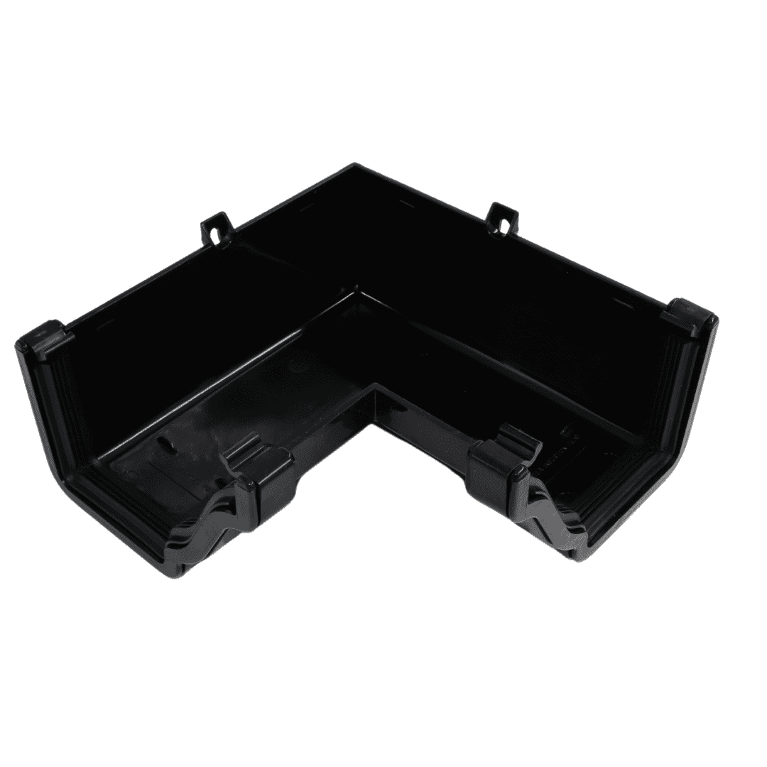 black Aquaflow 130mm Internal 90° Ogee Gutter Angle