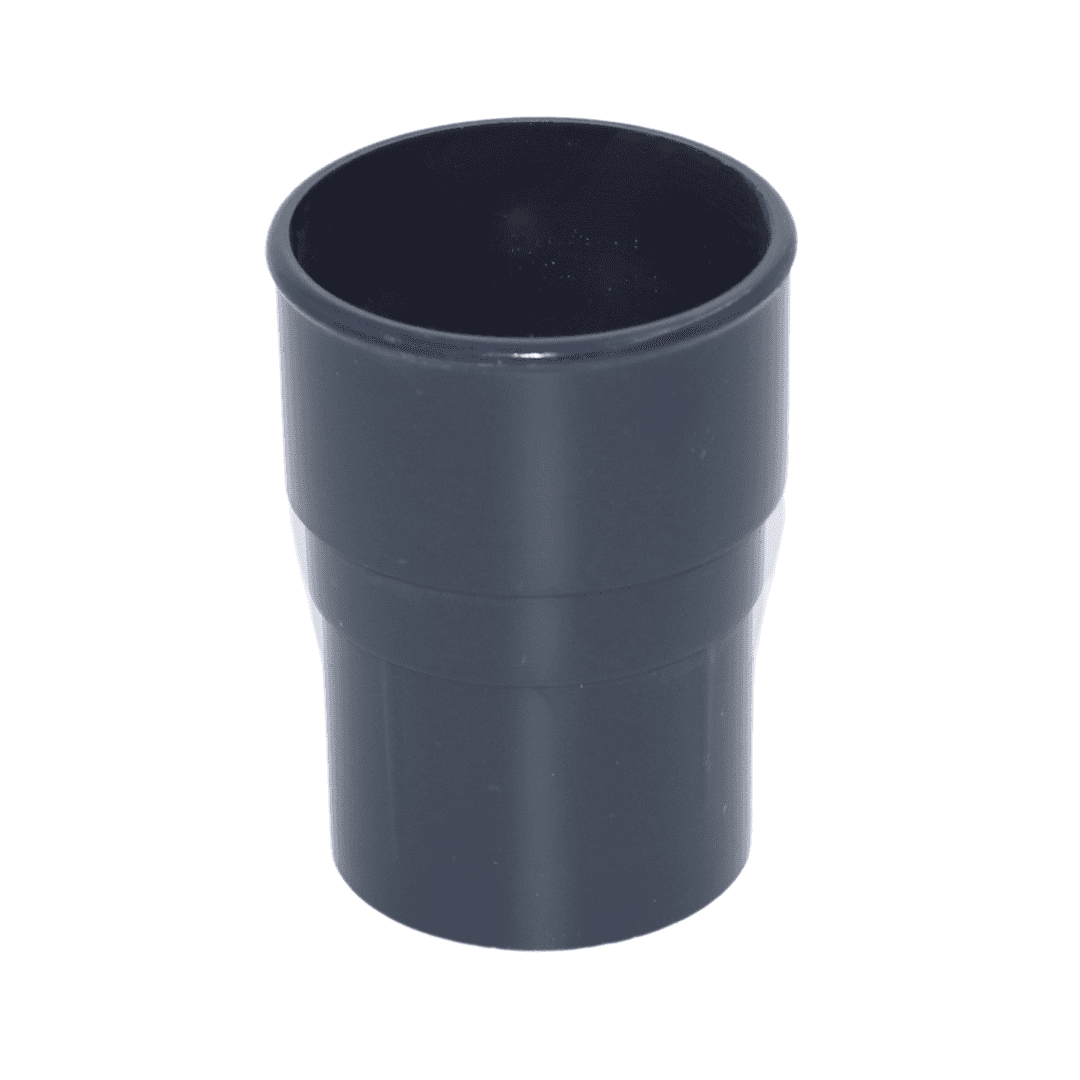 Grey Aquaflow Round Plastic Downpipe Socket