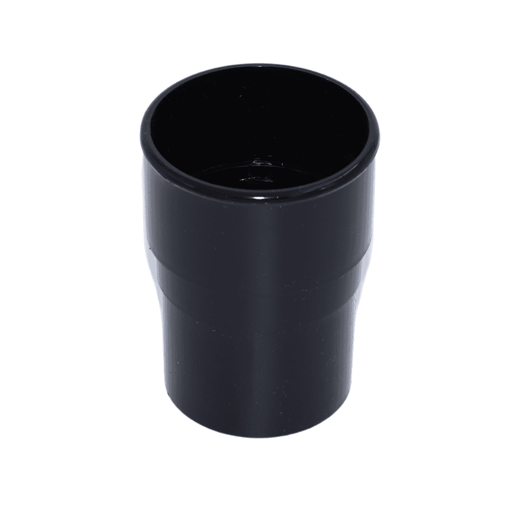 Black Aquaflow Round Plastic Downpipe Socket