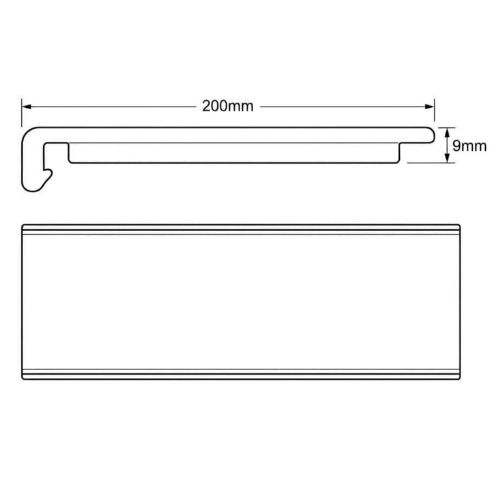 Aquacel 9mm x 200mm Fascia Board Drawing