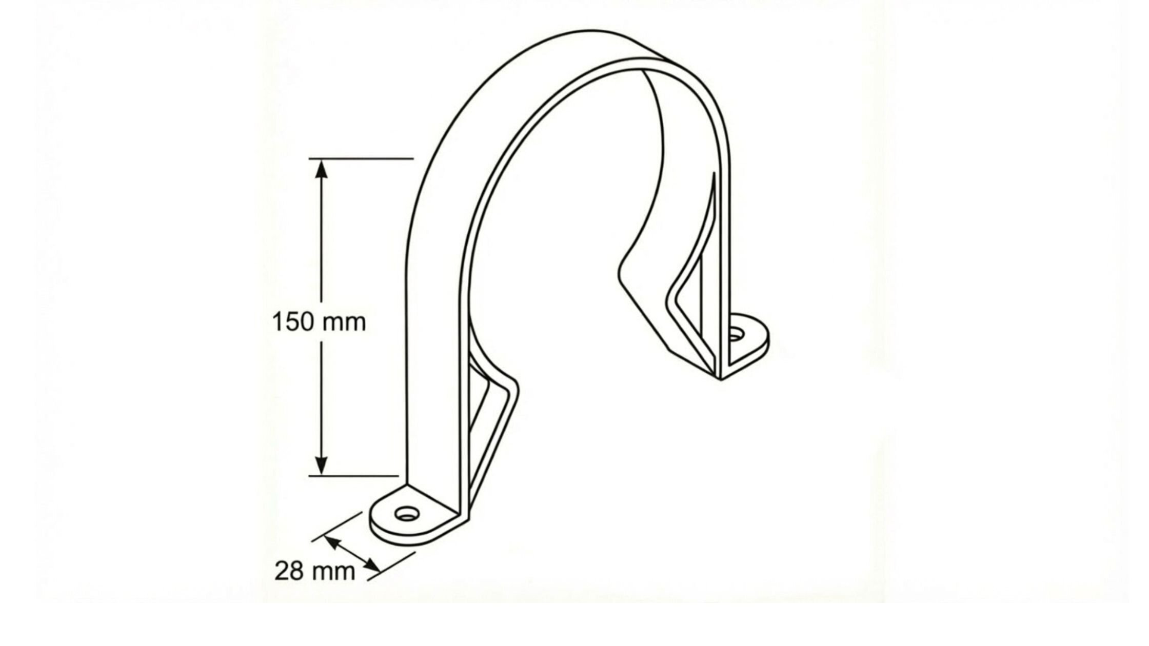 Aquaflow 110mm Pipe Bracket drawing