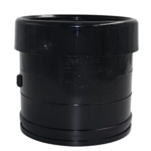 Aquaflow 110mm Single Socket Coupler Black