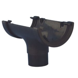 Aquaflow 112mm Cast Iron Effect Running Outlet Gutter