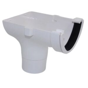 Aquaflow 112mm Half Round Gutter Stop End Outlet