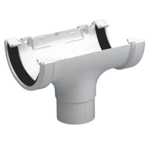 Aquaflow 112mm Half Round Running Outlet Gutter drawing