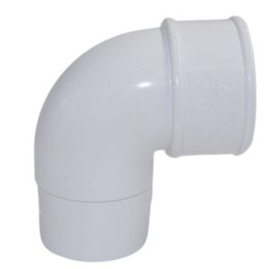 Aquaflow 112mm Plastic Round 92.5° Offset Bend Downpipe White