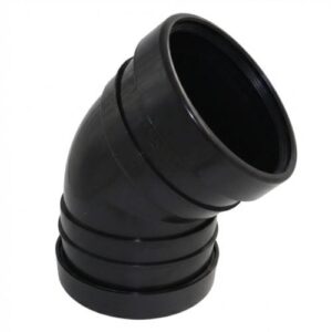 Aquaflow 160mm Double Socket Bend 135° black