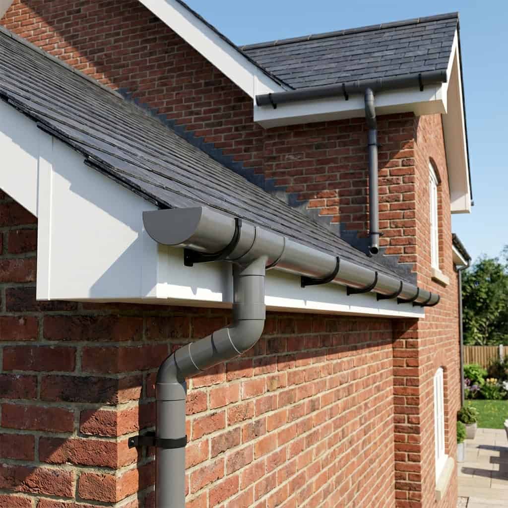 Guttering installed on a UK house