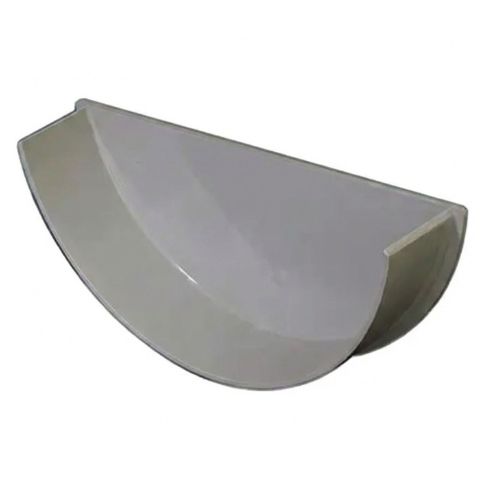 Aquaflow 170mm Half Round Internal Stop End Grey
