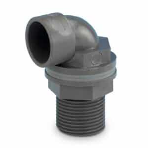 Aquaflow 21.5mm Bent Compression Tank Connector Grey
