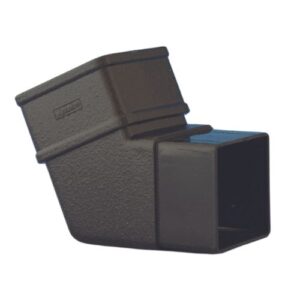Aquaflow 65mm Cast Iron Effect 112.5° Square Downpipe Offset Bend