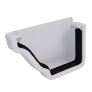 Aquaflow Left Hand Klassic 130mm External Ogee Stop End White