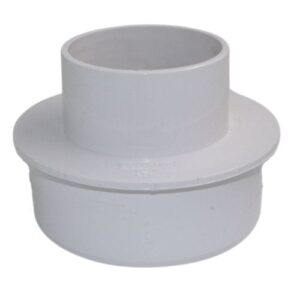 Aquaflow Plastic 68mm Round to 110mm Soil Pipe Adaptor wHITE