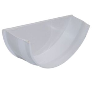 Aquaflow Plastic Half Round Internal Stopend White