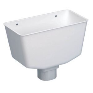 Aquaflow Plastic Hopper Square To Round White