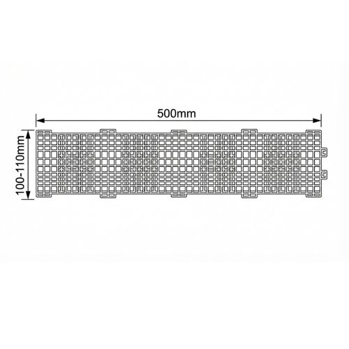 Black Plastic Gutter Guards – Pack of 10 drawing