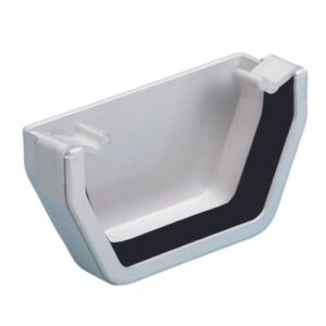 Square External Stop End White