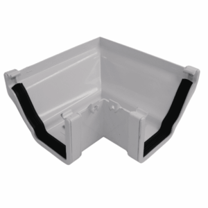 white Aquaflow 130mm External 90° Ogee Gutter Angle