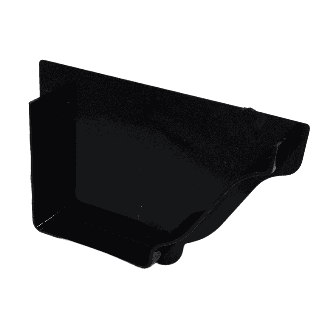 Black Aquaflow 130mm Right Hand Internal Ogee Stop End