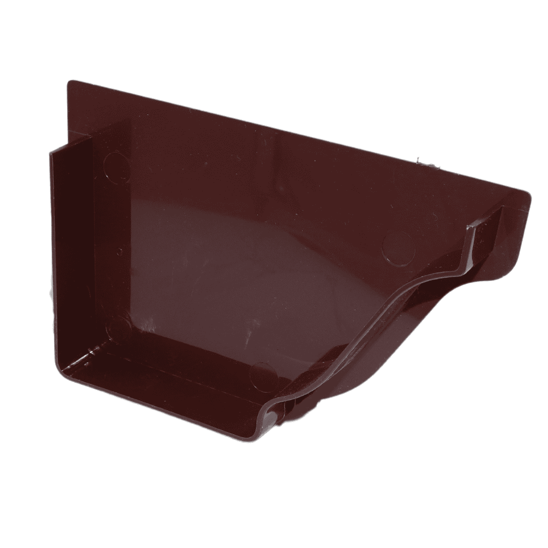dark brown Aquaflow 130mm Right Hand Internal Ogee Stop End