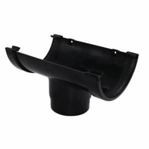 Black Aquaflow 170mm Half Round Running Outlet