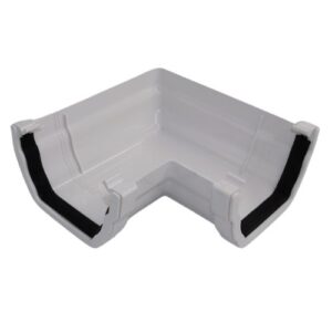 Aquaflow 125mm Krown 90° Ogee Gutter Angle White