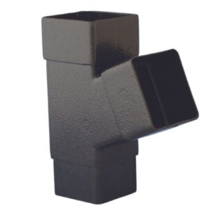 Aquaflow 65mm Cast Iron Effect 112.5° Square Downpipe Y-Branch