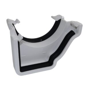 Aquaflow Right Hand Half Round To Ogee Adaptor White