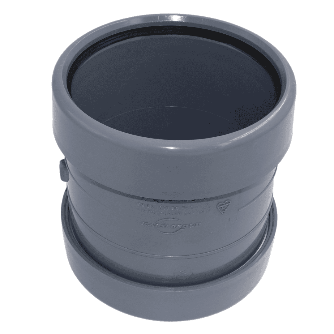 Aquaflow Single Socket 110mm Push Fit Soil Pipe Coupler Slip - Image 2