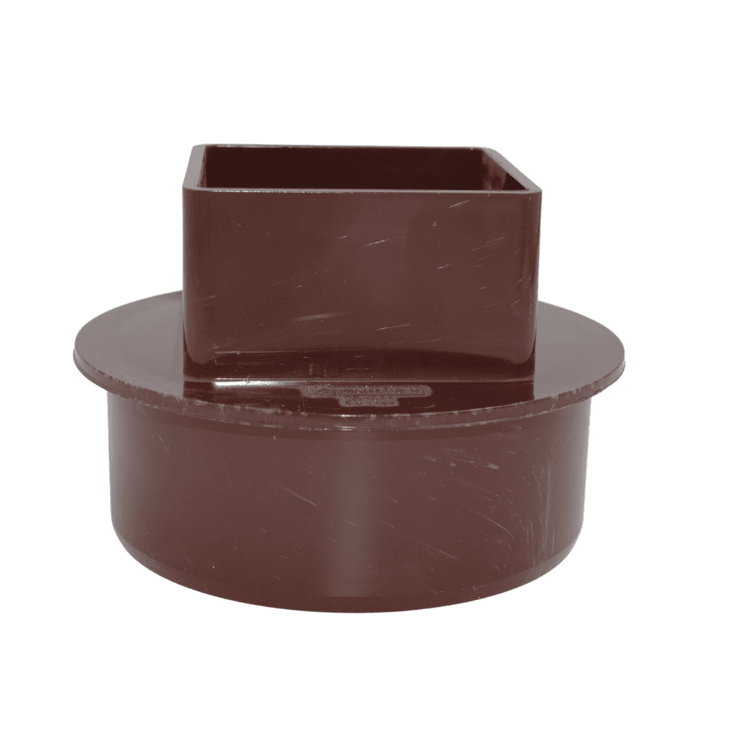 Brown Aquaflow 65mm Square to Round 110mm Soil Adaptor