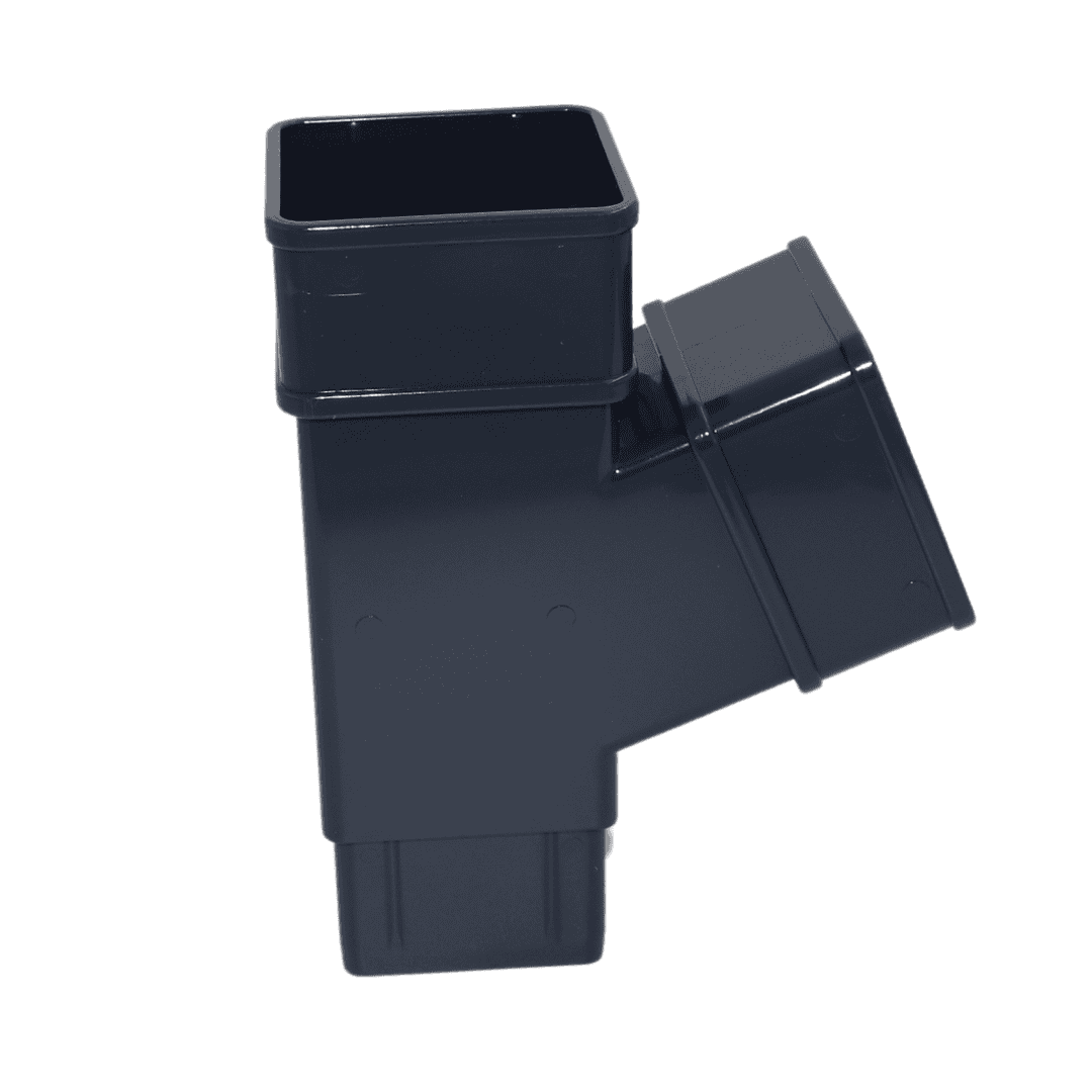 Grey Aquaflow Square 112.5° Plastic Y Branch Fitting