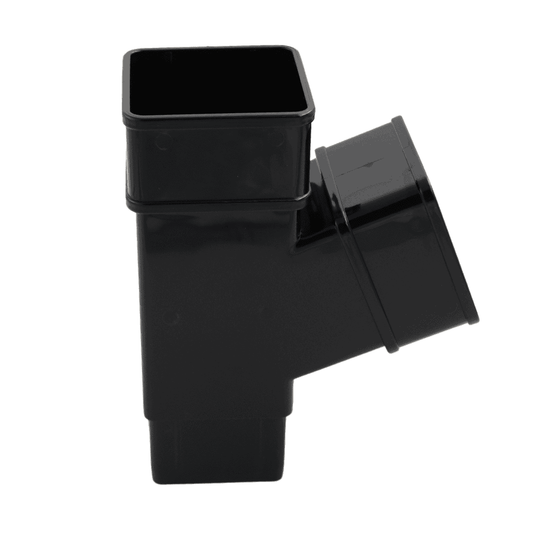 Black Aquaflow Square 112.5° Plastic Y Branch Fitting