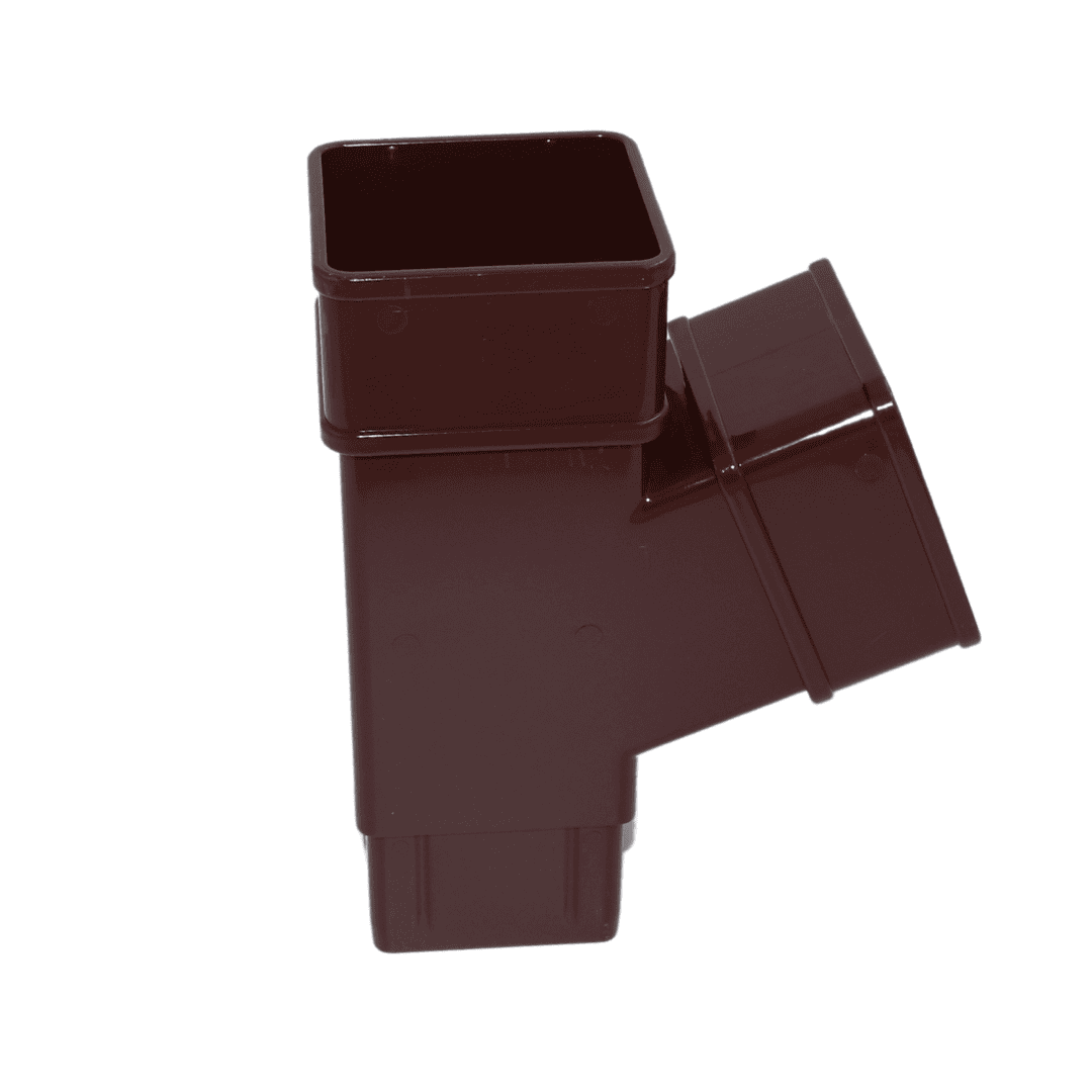 Brown Aquaflow Square 112.5° Plastic Y Branch Fitting