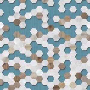 Hexagon Dream Aqua 1000mm Shower Panelsentre