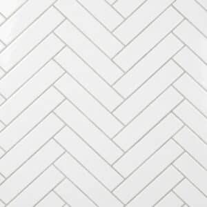 Chevron White Wall Panel