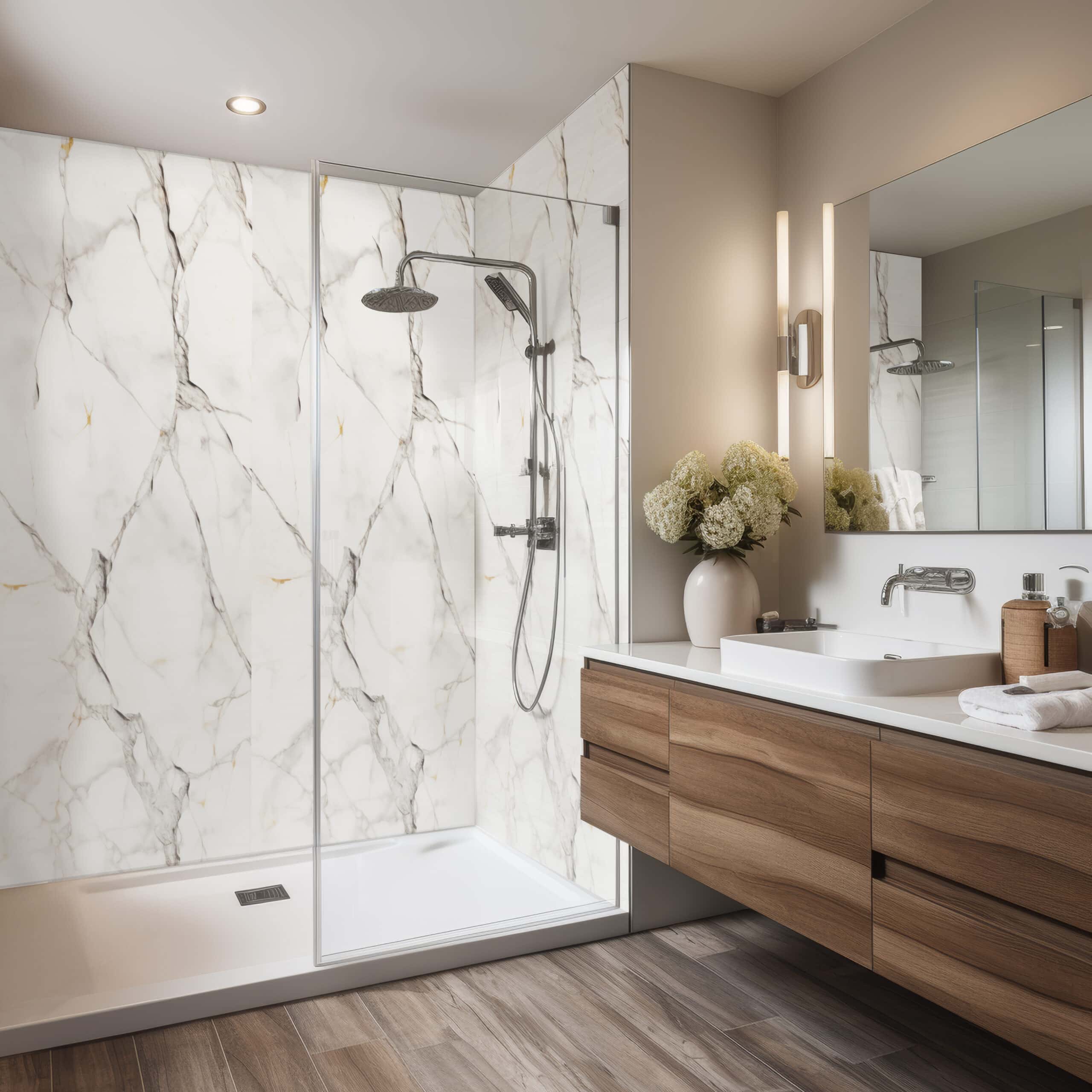 marble white wall panel