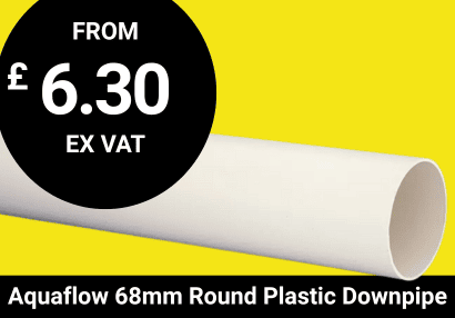 Aquaflow 68mm Round Plastic Downpipe