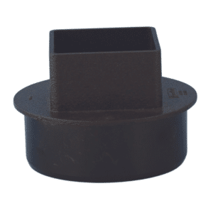Aquaflow 65mm Square Cast Iron Effect Pipe to Round 110mm Soil Pipe Adaptor