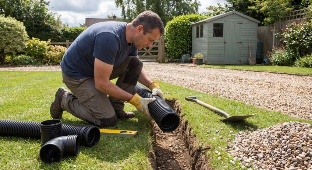 fitting underground drainage