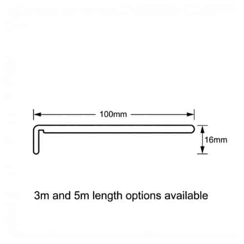 16mm by 100mm fascia board